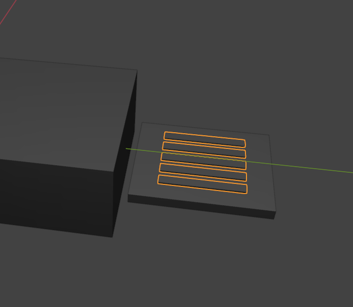 USB connector with pins correctly arrayed along the X axis after plan-then-execute.